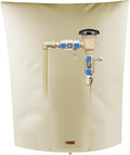 TOHONFOO Backflow Preventer Pipe Insulation Cover (5°F) - Irrigation Sprinkler Valve Insulated Pouch - Water Well Pump Cover - Sturdy 5 Layers for Winter Freeze Protection, 28" W x 36" H, Beige