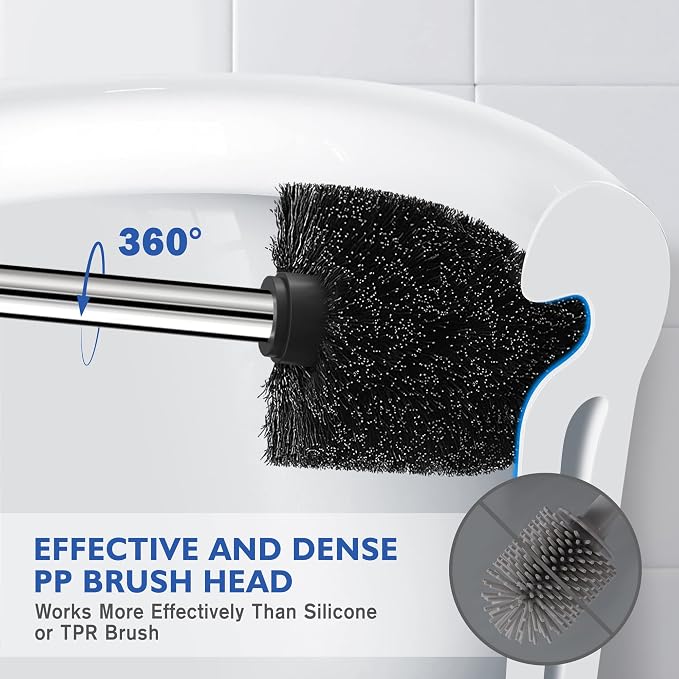Toilet Brush and Holder, Toilet Brush 304 Stainless Steel, Toilet Bowl Brush - Image 3