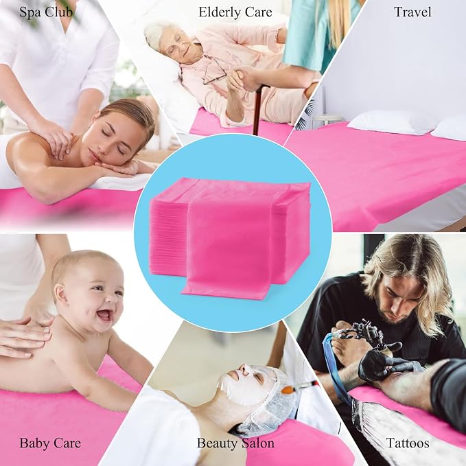 100Pcs Disposable Massage Table Sheets 31.5" x 71" Non-Woven Fabric Bed Covers - Image 7