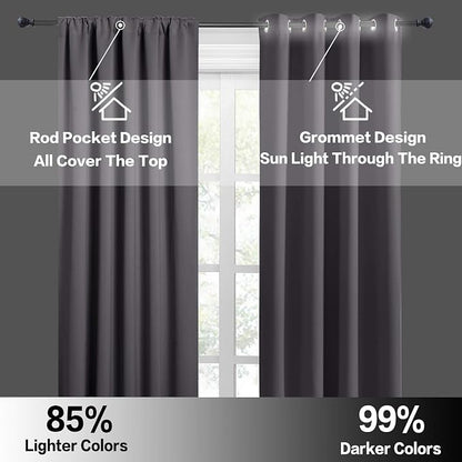 RYB HOME Blackout Curtains for Bathroom - Image 5