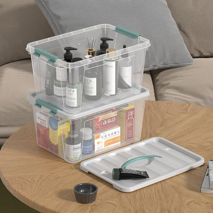 Zopnny 14 Quart Plastic Lidded Storage Bin - Image 6