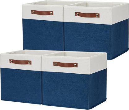 HNZIGE Cube Storage Baskets, Fabric Storage Cubes 12 x 12, Decorative Storage - Image 7