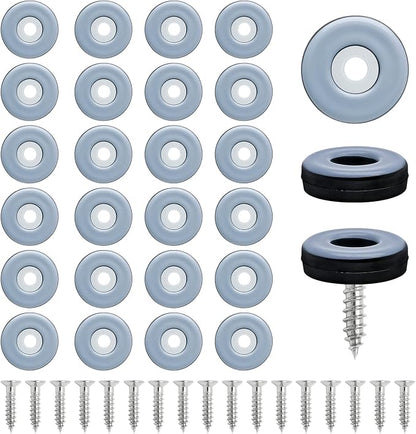 24pcs 1" Screw on Furniture Sliders, Teflon Chair Leg Slides, Round Furniture - Image 6