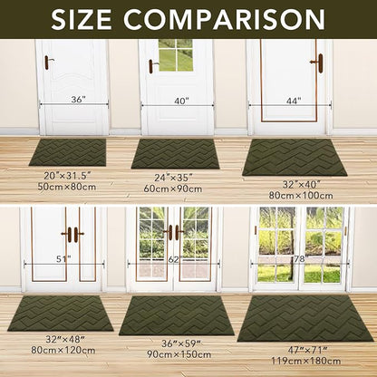 hicorfe Front Door Mat Outside Entrance, Stain and Fade Resistant, Non Slip - Image 5