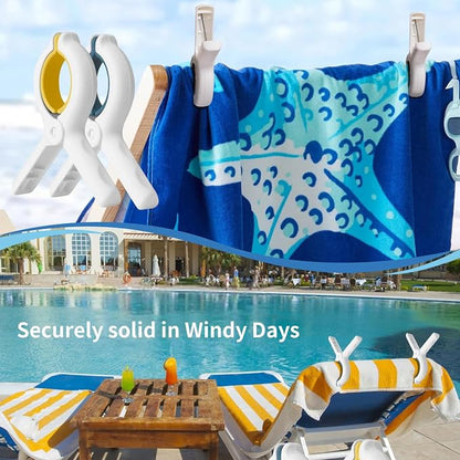 Extra LargeTowel Clips for Beach Chairs 3 Pack, 3.7 Inch Beach Towel Clips - Image 2