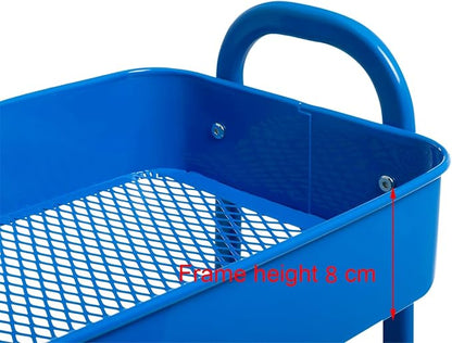 AGTEK Makeup Cart, Movable Rolling Organizer Cart, 3 Tier Metal Utility Cart - Image 6