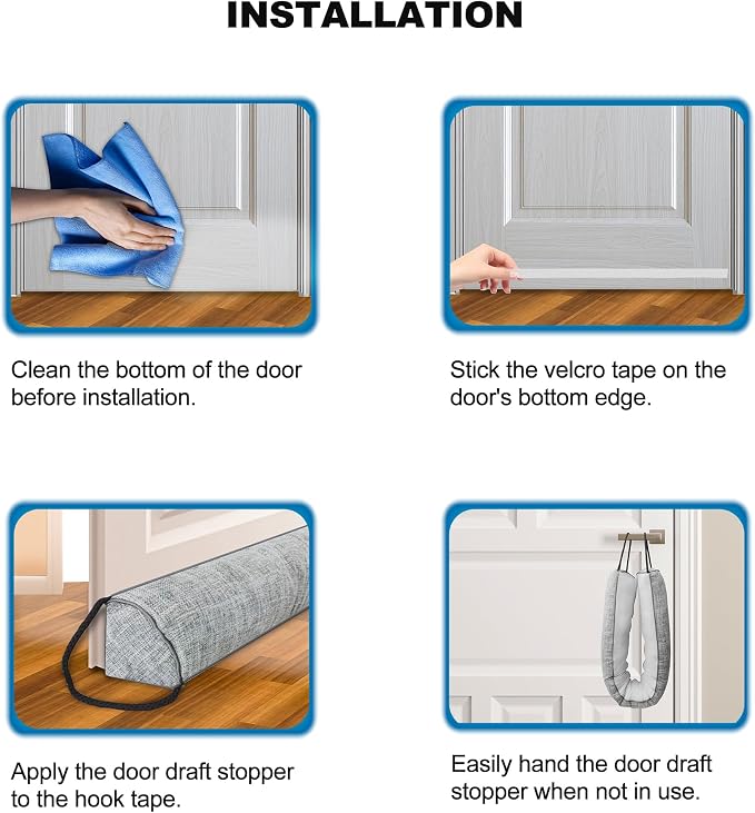 QUOLIX Triangle Under-Door Draft Stopper, 36 Inch Noise Blocker, Weighted - Image 8