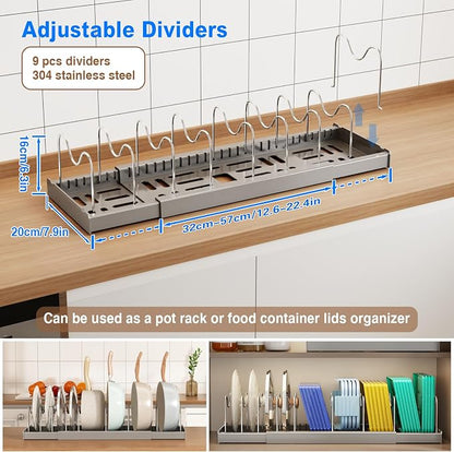 Mustorn Pots and Pans Organizer Under Cabinet - Image 2