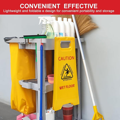 MATTHEW CLEANING 25'' Industrial Wet Floor Sign 3 Pack 2-Sided Safety A-Frame - Image 5
