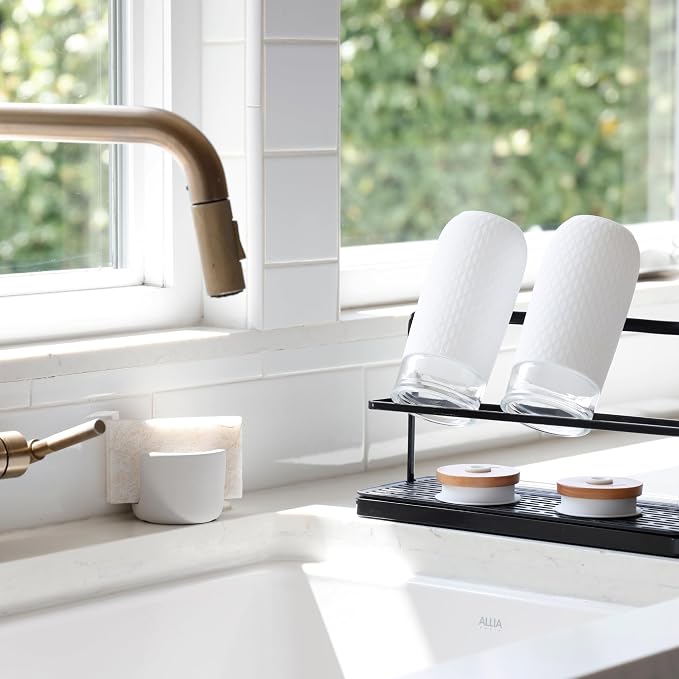 Selegna Diatomite Stone Sponge Caddy – Quick Drying Diatomaceous Earth Sink - Image 7