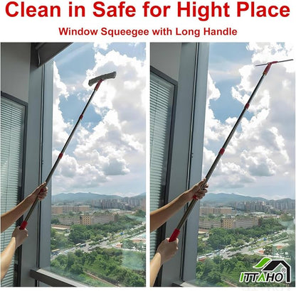 ITTAHO Squeegee for Window Cleaning, Extendable Window Cleaner for Car - Image 3
