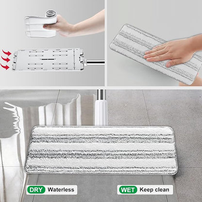 Flat Mop Pads, 5 Pack 13" X 4.9" Flat Mop Microfiber Mop Head/Refill/Pad - Image 5
