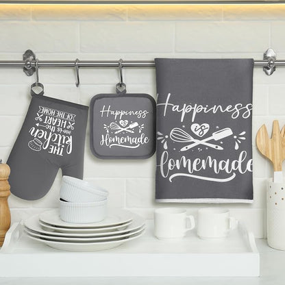 Sratte 6 Pcs Kitchen Decor Accessories Set Farmhouse Towels Pot Holders Oven - Image 2