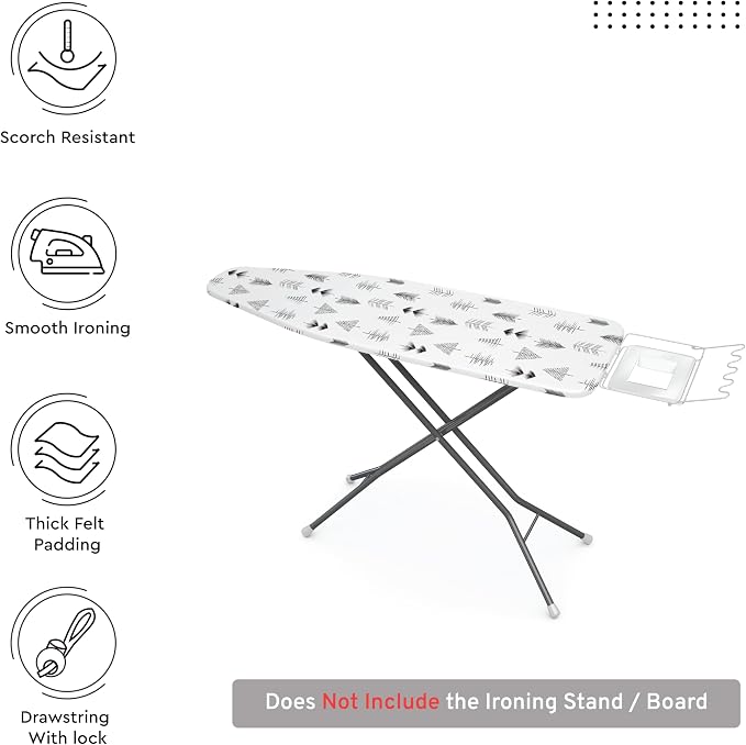 Encasa XO Ironing Board Cover and Pad 57"x22" - Image 3