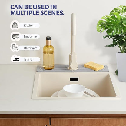 Stone Faucet Mat for Kitchen Sink, Faucet Mat Fast Drying Diatomite, Sink - Image 7