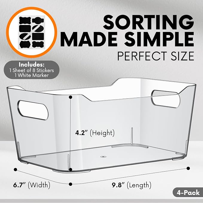 Clear Plastic Storage Bins - Image 2