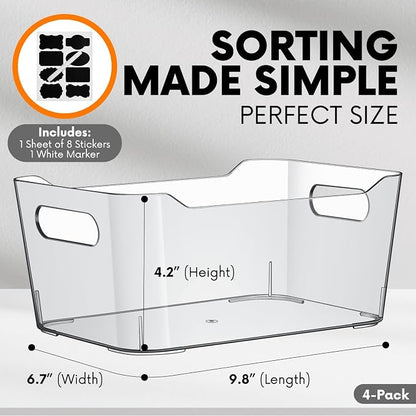 Clear Plastic Storage Bins - Image 2