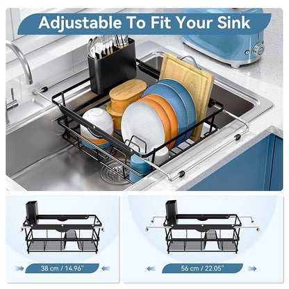 Over the Sink Dish Drying Rack, In Sink Dish Drying Racks, Expandable Dish Rack - Image 3