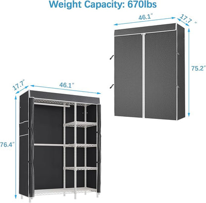 VIPEK V7C Garment Racks with Cover Portable Closets - Image 6