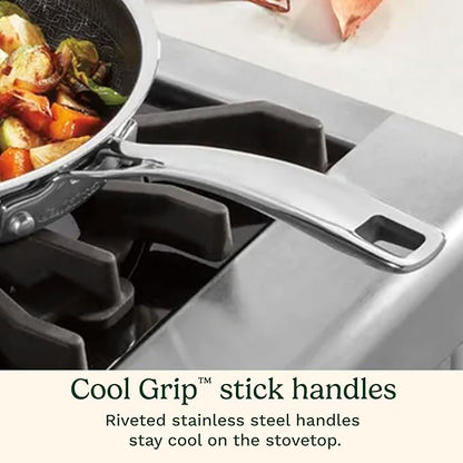 Cuisinart FusionPlus Hybrid Stainless Steel Cookware, 12-Inch Round Griddle Pan - Image 6