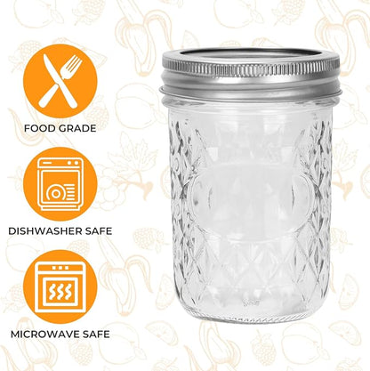 Eathtek 8 oz Mason Jars 20 Pack, 240ml Mini Canning Jars - Image 6