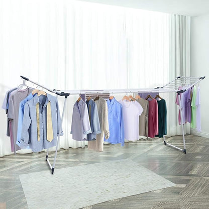 Clothes Drying Rack, Gullwing Laundry Rack Adjustable and Foldable - Image 8