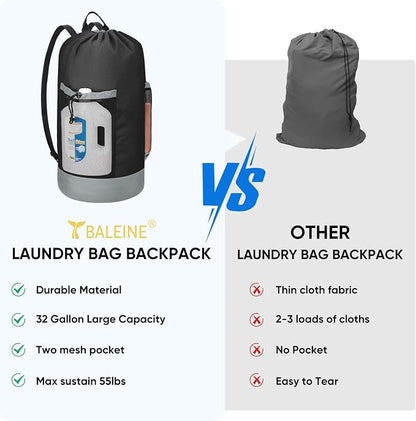 BALEINE 120L Laundry Bag Backpack, 900D Oxford Fabric Large Travel Laundry Bags - Image 5