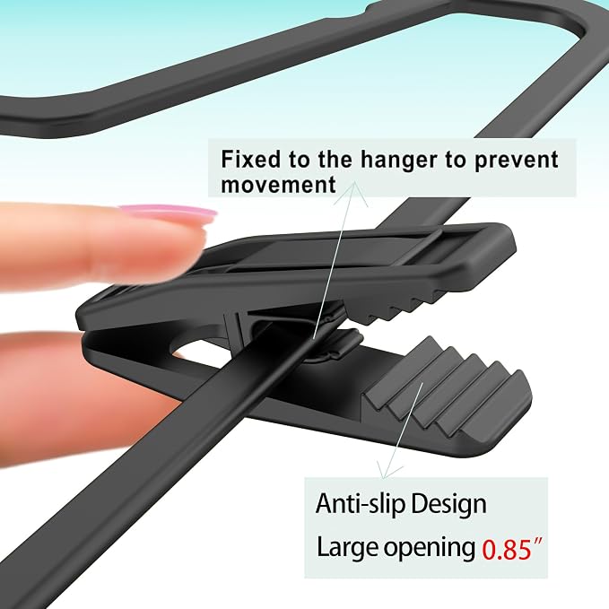 Hanger Clips Perfect for Velvet Hangers, Non-Slip Plastic Clips Pant Skirt - Image 6