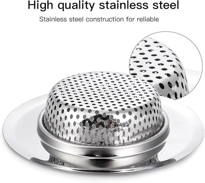 4 Pack Heavy Duty Stainless Steel Kitchen Sink Drain Strainer, Bathroom Hair - Image 4