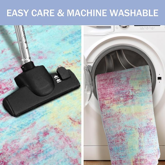 IOHOUZE Abstract Runner Rug 2x10 Ft Washable Runners - Image 3