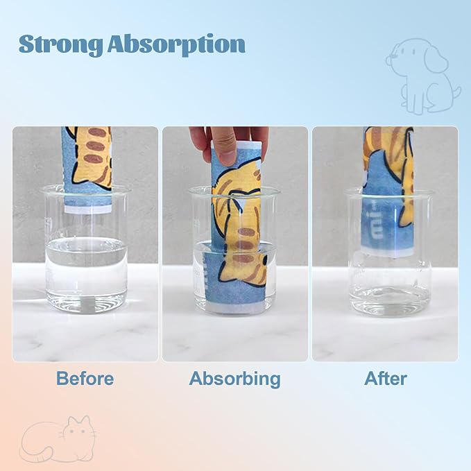 JOYMOOP Cartoon Cellulose Cleaning Cloth, Reusable Absorbent Dish Towels - Image 8