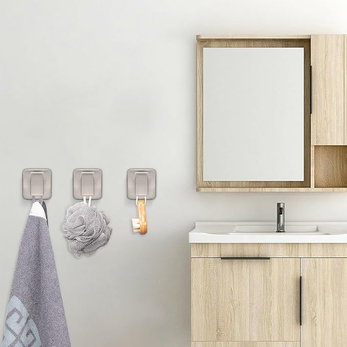 NearMoon Bath Towel Hooks -SUS304 Stainless Steel Square Clothes Robe Hooks - Image 8