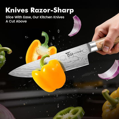 SYOKAMI 2026 Upgrade Knife Set 14 Japanese Style Kitchen Knife Set - Image 6
