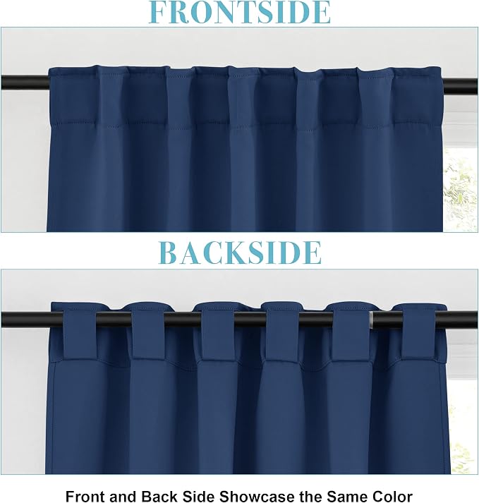 RYB HOME Blackout Curtains for Living Room Thermal Insulated Privacy Solar - Image 3