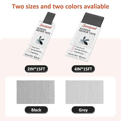 Black Screen Repair Tape, Strong Adhesive Fiberglass Patch Tape Mesh - Image 5