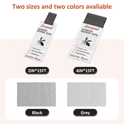Grey Screen Repair Tape, Strong Adhesive Fiberglass Patch Tape Mesh - Image 5