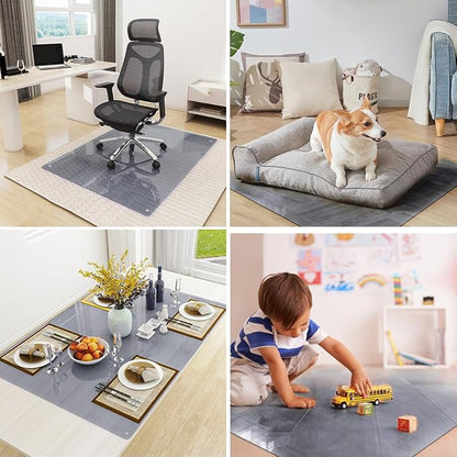 Tempered Glass Floor Mat for Office Chair, for Carpeted or Hard Floor, - Image 6