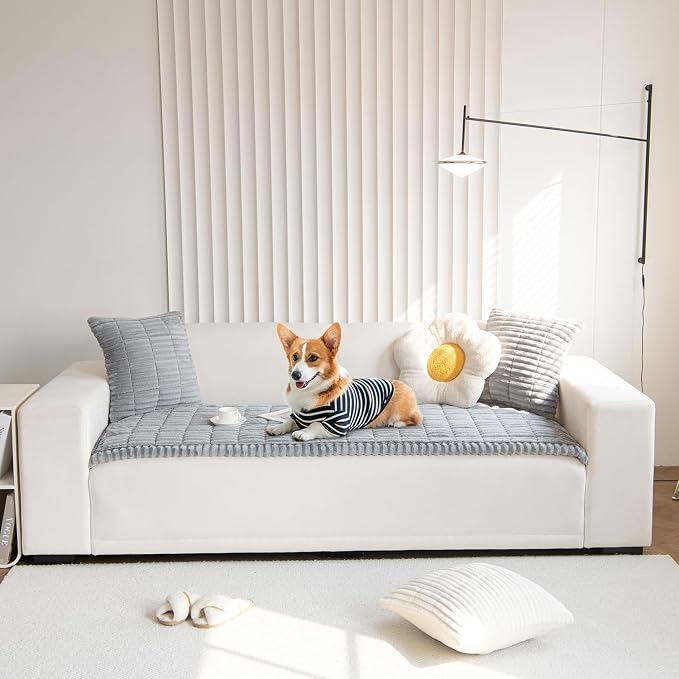 OTOB Couch Covers for Dogs Washable, Non Slip Plush Sofa Cover Kids Pet - Image 7