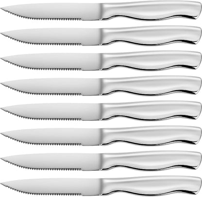 Serrated Steak Knife, Heavy Duty Kitchen Steak Knives, High End Steak Knives by SuperCook