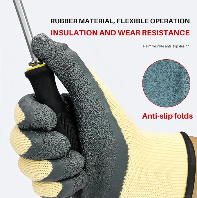 Electrical Insulated Gloves XL - 400V Low Voltage Electrician Safety Gloves - Image 3