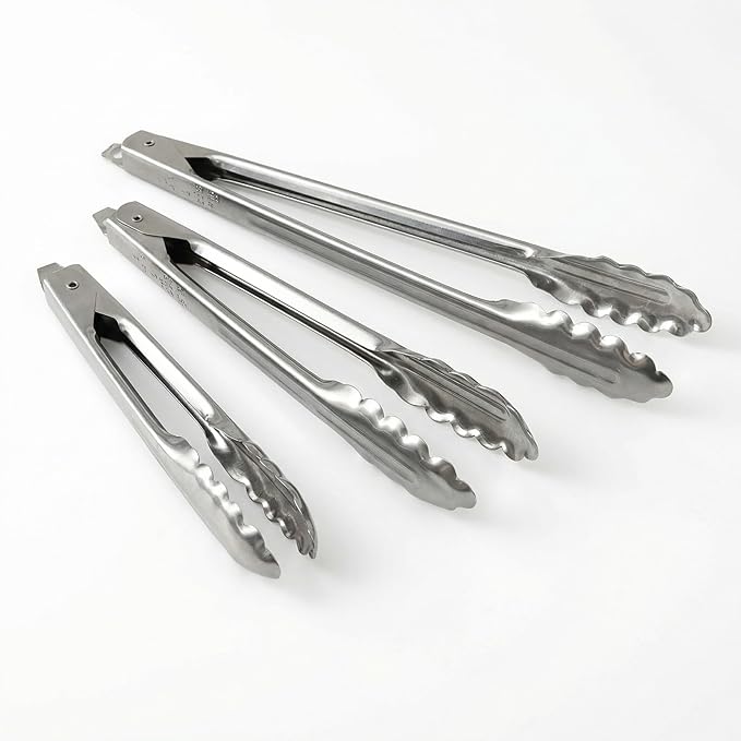 EDLUND 3-Pack Tong Set – Commercial Grade Stainless Steel Tongs, Heavy Duty Grip by Unknown