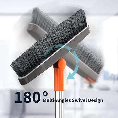 AIR U+ Grout Brush with Long Handle 180° Swivel Scrub Brush with Tweezers to - Image 4