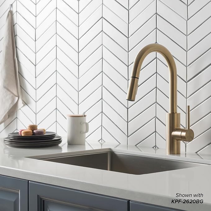 Kraus KHU110-27 Standart PRO 27-inch 16 Gauge Undermount Single Bowl Set (5 Item Bundle: Sink, Bottom Grid, Assembly, Drain Cap, Kitchen Towel), 27 Inch, Stainless Steel