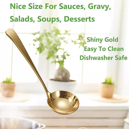 Asanta 2 PCS Small Soup Ladle, 7.7 Inch Sauce ladle, Durable 304 Stainless - Image 2