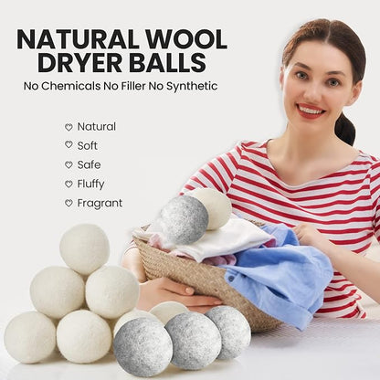 42 Pieces Wool Dryer Balls Set 40 Reusable Wool Balls - Image 5