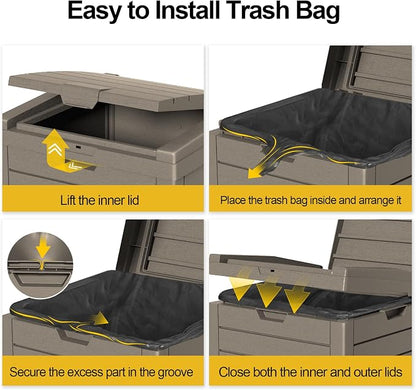 31-Gallon Outdoor Trash Can - Image 7