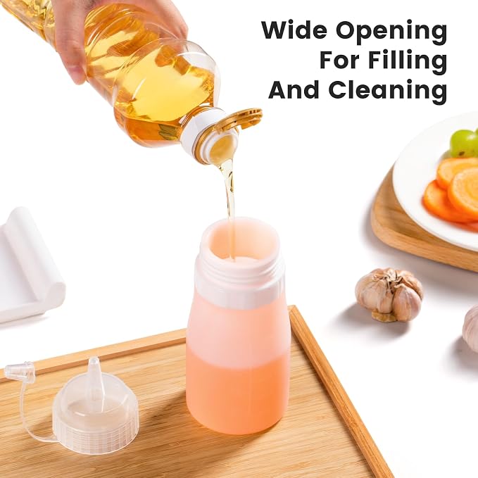 Condiment Squeeze Bottles, 12 oz Silicone Squeeze Bottles - Image 5