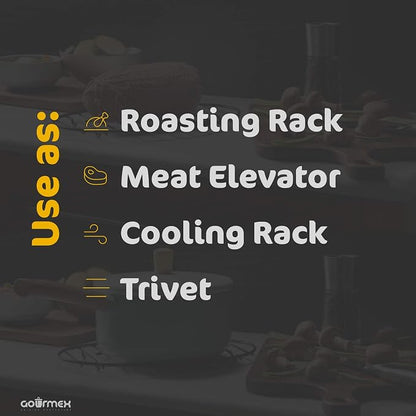 Black, Oval Oven Roasting Rack - Image 6