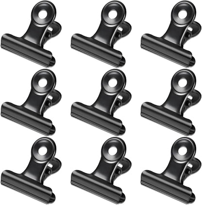 30 Pack Bulldog Clips 1.25 Inches Small Hinge Paper Clips Metal Hinge Clips by Orcielo