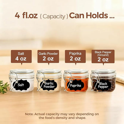 ComSaf 4oz Glass Spice Jars - Image 3